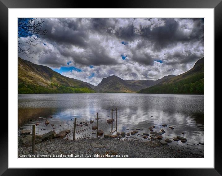 Buttermere Lake Framed Mounted Print by yvonne & paul carroll