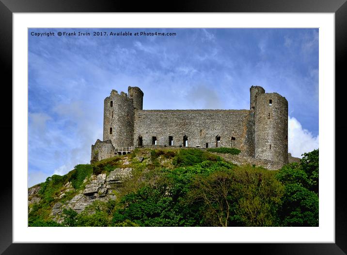 Harlech castle from street level Framed Mounted Print by Frank Irwin