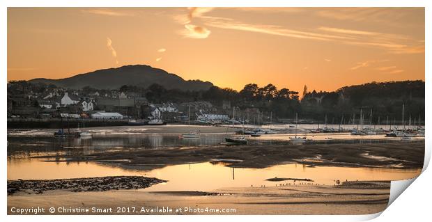 Conwy Harbour Sunset Print by Christine Smart