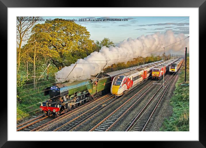 Flying Scotsman and the Four Trains Framed Mounted Print by Colin Williams Photography