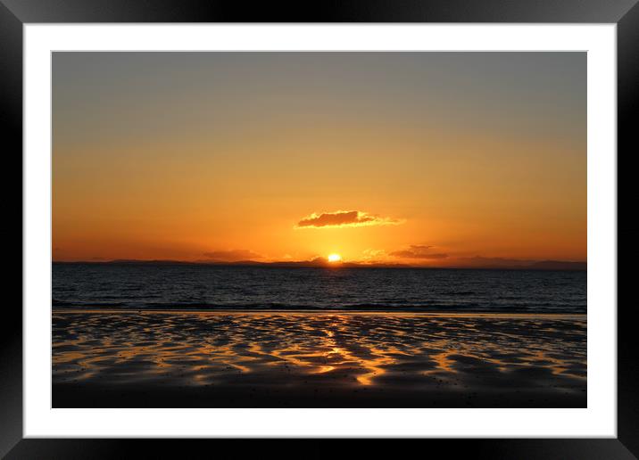 Sunset over the Moray Firth Framed Mounted Print by alan todd