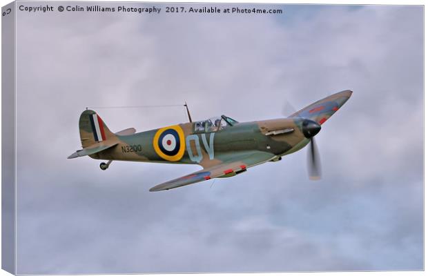 Supermarine Spitfire Mk.Ia Battle of Britain - 2 Canvas Print by Colin Williams Photography