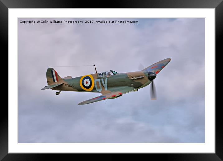 Supermarine Spitfire Mk.Ia Battle of Britain - 2 Framed Mounted Print by Colin Williams Photography