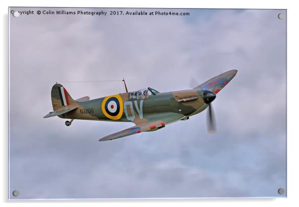 Supermarine Spitfire Mk.Ia Battle of Britain - 2 Acrylic by Colin Williams Photography