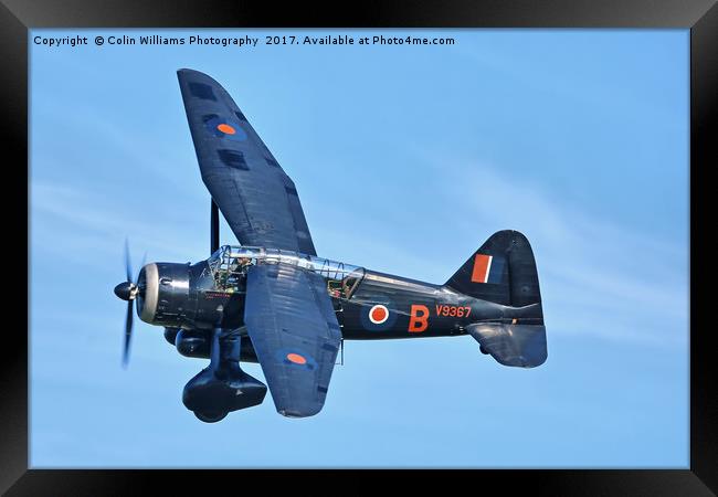 1938 WESTLAND LYSANDER - 2 Framed Print by Colin Williams Photography
