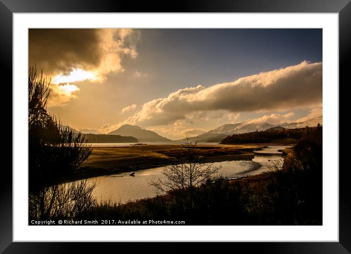 Beach at the head of Loch Laggan Framed Mounted Print by Richard Smith
