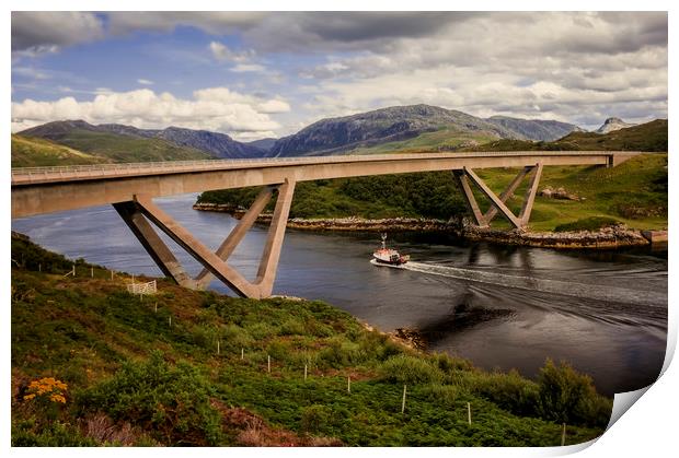 The Kylesku Bridge Scotland Print by Derek Beattie