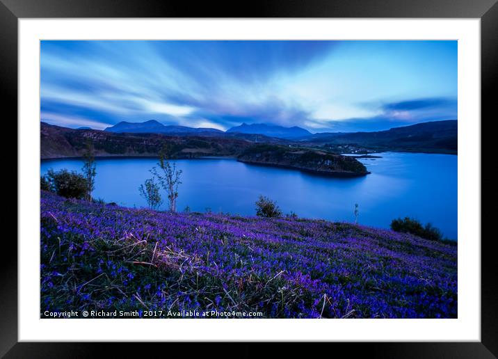 Bluebells after sunset Framed Mounted Print by Richard Smith