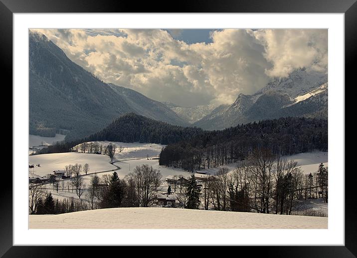 Winter in Bavaria Framed Mounted Print by Pete Hemington