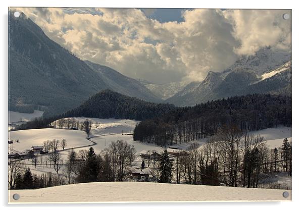 Winter in Bavaria Acrylic by Pete Hemington