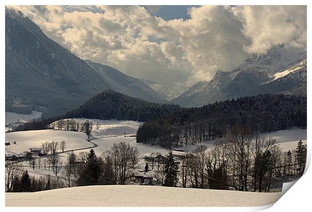 Winter in Bavaria Print by Pete Hemington
