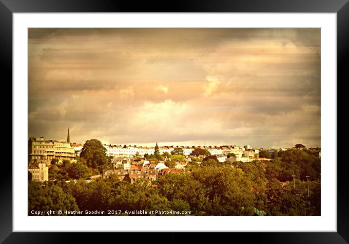 Clifton's Regency Crescent Bristol. Framed Mounted Print by Heather Goodwin