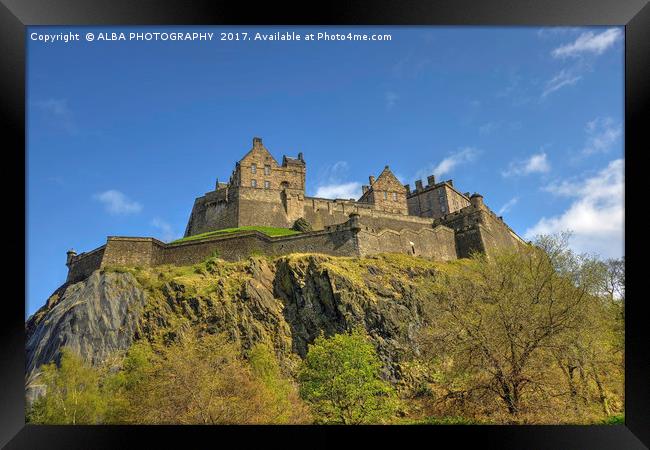 Edinburgh Castle, Scotland. Framed Print by ALBA PHOTOGRAPHY