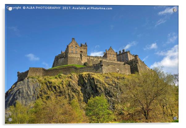 Edinburgh Castle, Scotland. Acrylic by ALBA PHOTOGRAPHY
