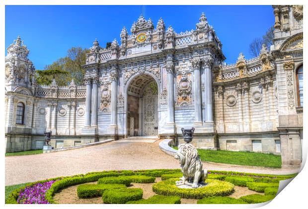 Dolmabahce Palace Istanbul Print by David Pyatt