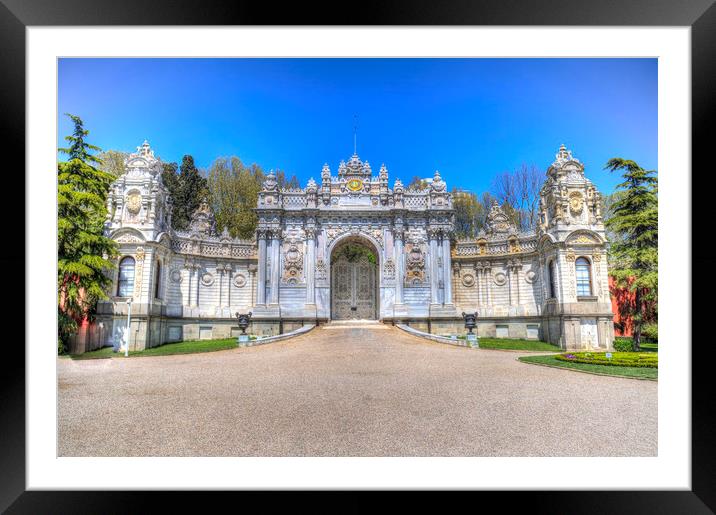 Dolmabahce Palace Istanbul Framed Mounted Print by David Pyatt