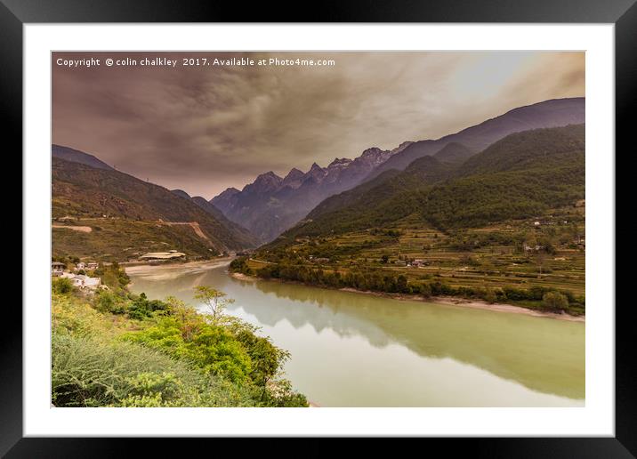 First Bend of the Yangtze River, China Framed Mounted Print by colin chalkley