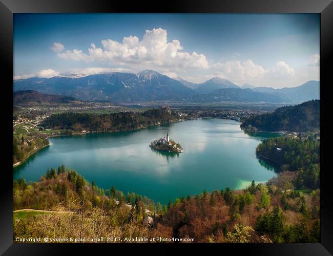 Beautiful Lake Bled, Slovenia Framed Print by yvonne & paul carroll