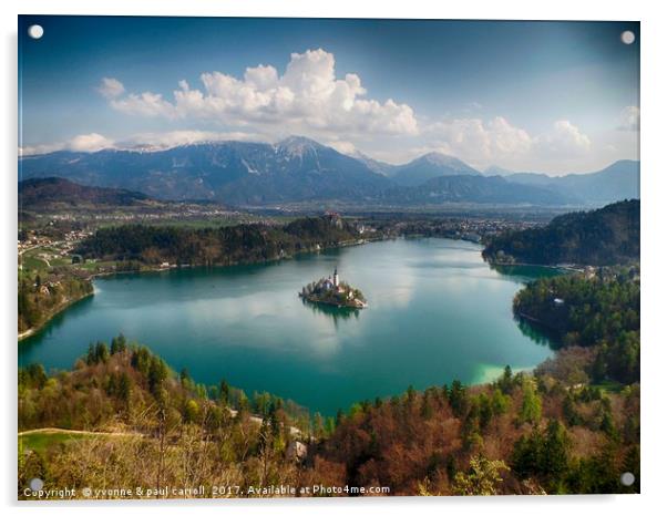 Beautiful Lake Bled, Slovenia Acrylic by yvonne & paul carroll