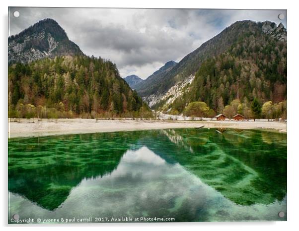 Jasna Lake, Slovenia Acrylic by yvonne & paul carroll