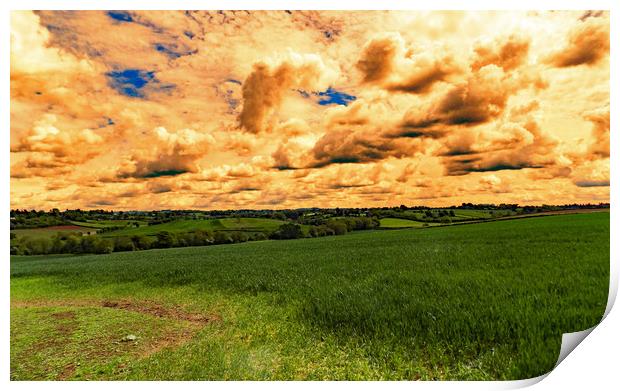 herefordshire landscape Print by paul ratcliffe