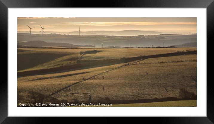A Devon Landscape Framed Mounted Print by David Morton