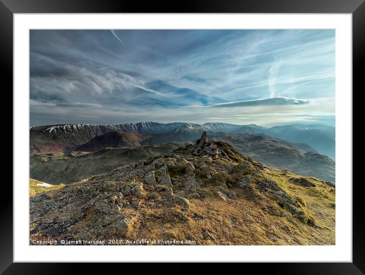 Majestic Ullswater Mountain Vista Framed Mounted Print by James Marsden
