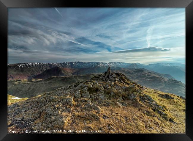 Majestic Ullswater Mountain Vista Framed Print by James Marsden
