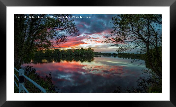 Redesmere Lake Framed Mounted Print by Ian Haworth