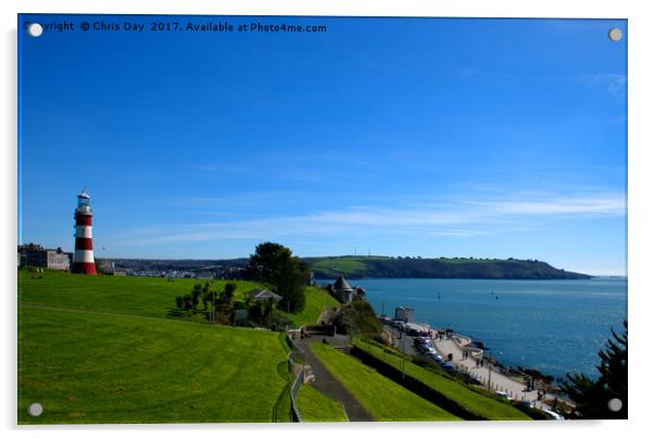 Plymouth Hoe Acrylic by Chris Day