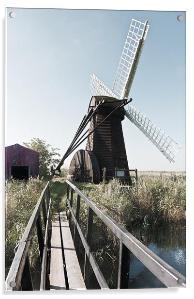 Herringfleet Mill Acrylic by Stephen Mole