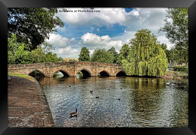 5 Arches of Bakewell Bridge Framed Print by Avril Harris
