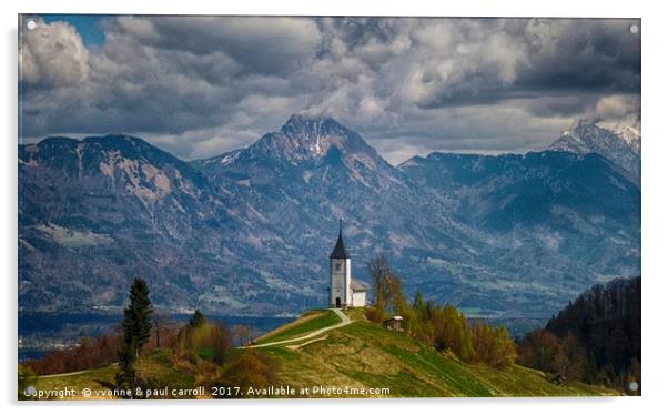 Jamnik Church In Jelovica Mountains Slovenia Acrylic by yvonne & paul carroll