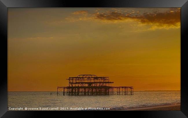 West Pier, Brighton Framed Print by yvonne & paul carroll