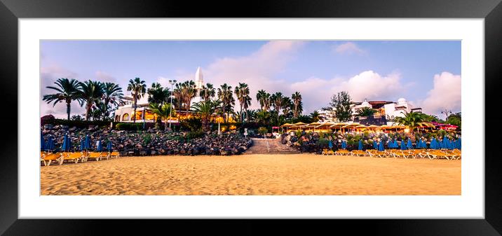 Playa Dorada beach looking back Framed Mounted Print by Naylor's Photography