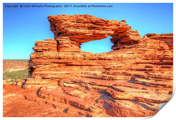 Natures Window Kalbarri National Park  1 Print by Colin Williams Photography