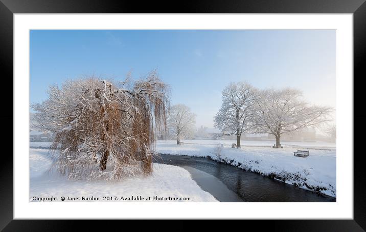 Winter Morning at Sinnington Framed Mounted Print by Janet Burdon