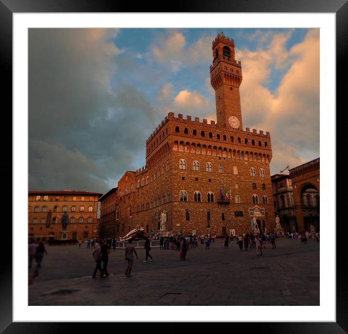 palazzo vecchio Framed Mounted Print by paul ratcliffe
