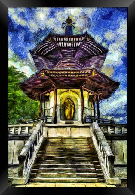 The Pagoda Van Gogh Framed Print by David Pyatt