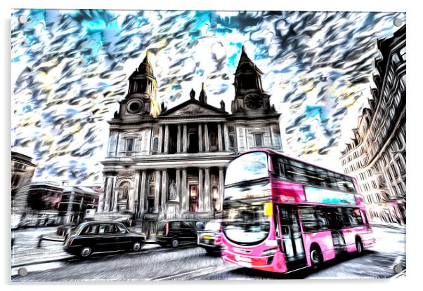 St Paul's Cathedral London Art Acrylic by David Pyatt