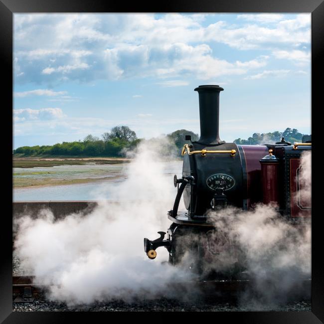 Steam and clouds Framed Print by Linda Cooke