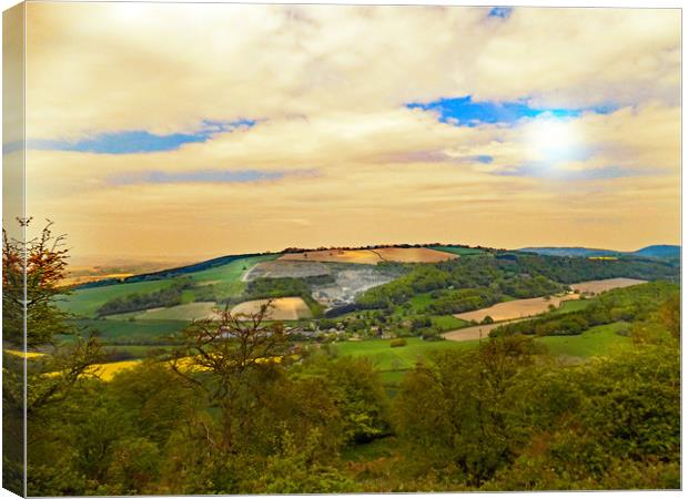 herefordshire view from croft ambrey Canvas Print by paul ratcliffe