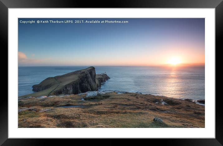 Neist Point Sunset Framed Mounted Print by Keith Thorburn EFIAP/b