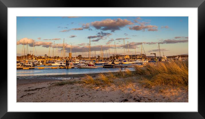 Golden Yarmouth Harbour. Isle Of Wight Framed Mounted Print by Wight Landscapes