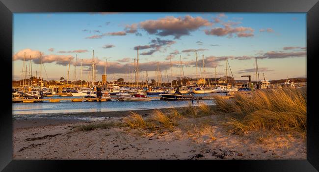 Golden Yarmouth Harbour. Isle Of Wight Framed Print by Wight Landscapes