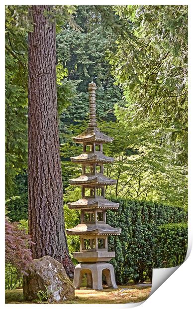 japanese zen garden Print by sharon hitman
