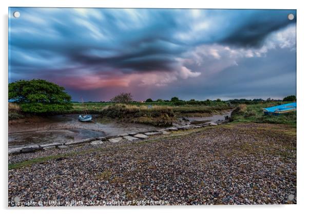 Stormy Colour Over Thorpe Le Soken Acrylic by matthew  mallett