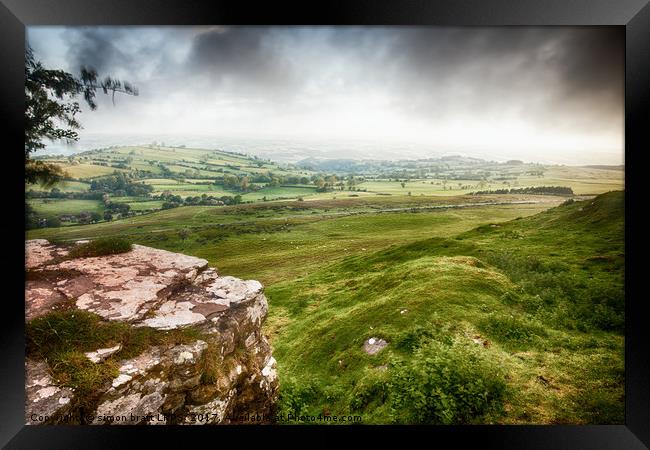 Brecon Beacons in Wales landscape view Framed Print by Simon Bratt LRPS