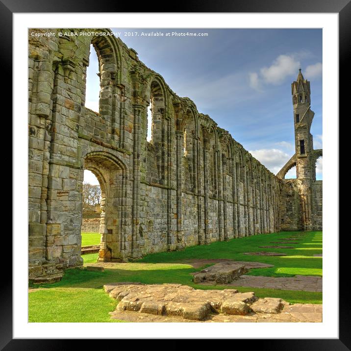 St Andrews Cathedral, Fife, Scotland. Framed Mounted Print by ALBA PHOTOGRAPHY