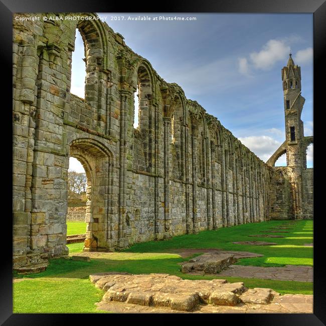 St Andrews Cathedral, Fife, Scotland. Framed Print by ALBA PHOTOGRAPHY